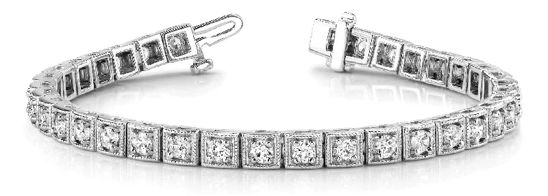 silver anklet with charms Vintage Diamond Bracelet