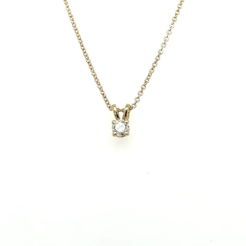 0.20CT Diamond Necklace 14k Yellow Gold Regard Jewelry Austin, Texas