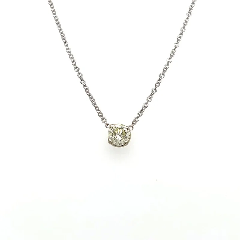 0.42CT Diamond Necklace 14k White Gold Regard Jewelry Austin, Texas