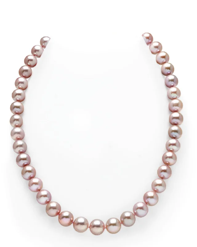 raw crystal cuff bracelet 9.5-10.5mm Pink Freshwater Pearl Necklace - AAA Quality
