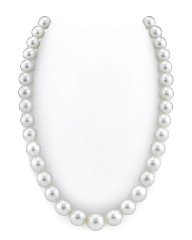 minimalist gemstone stud earrings White South Sea Pearl Necklace, 10.0-11.0mm - AAA/Gem Quality
