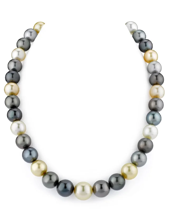 custom star sign necklace Multicolor South Sea Pearl Necklace, 10.0-12.0mm - AAA/Gem Quality