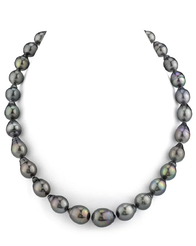 unique blue topaz ring 10-11mm Tahitian South Sea Pearl Drop-Shape Necklace