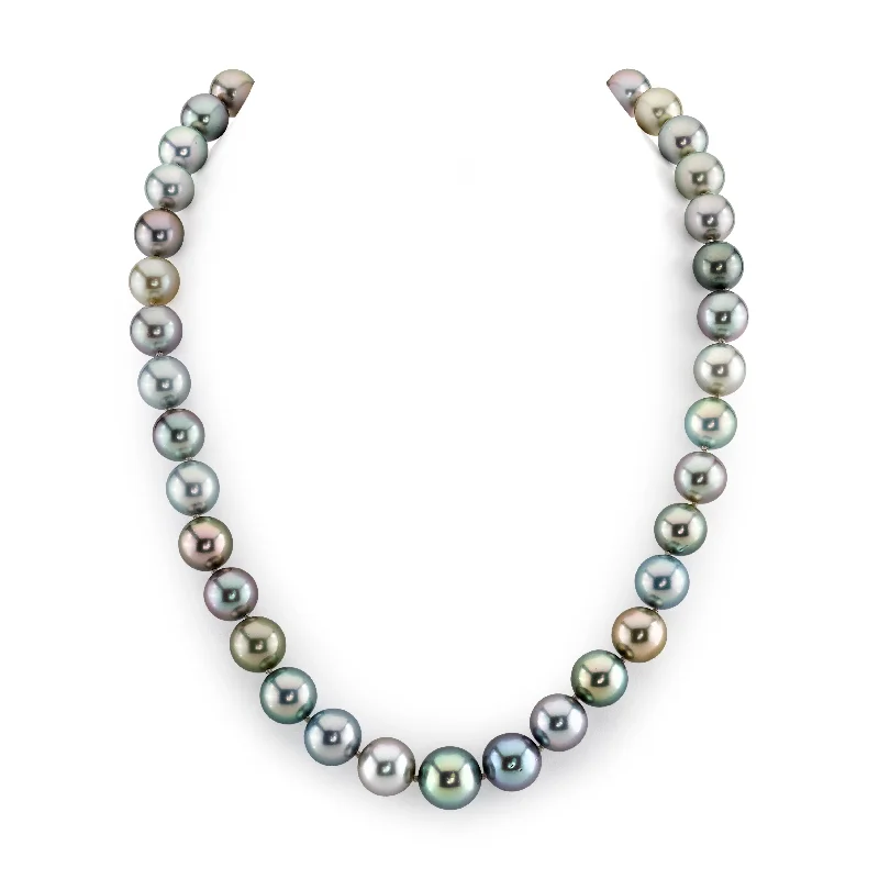 celestial orbit ring set Pastel Multi-Color Tahitian Pearl Necklace, 10.0-12.0mm - AAAA Quality