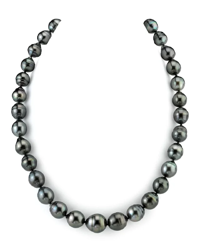 double-layered choker necklace Baroque Tahitian Pearl Necklace, 10.0-13.0mm