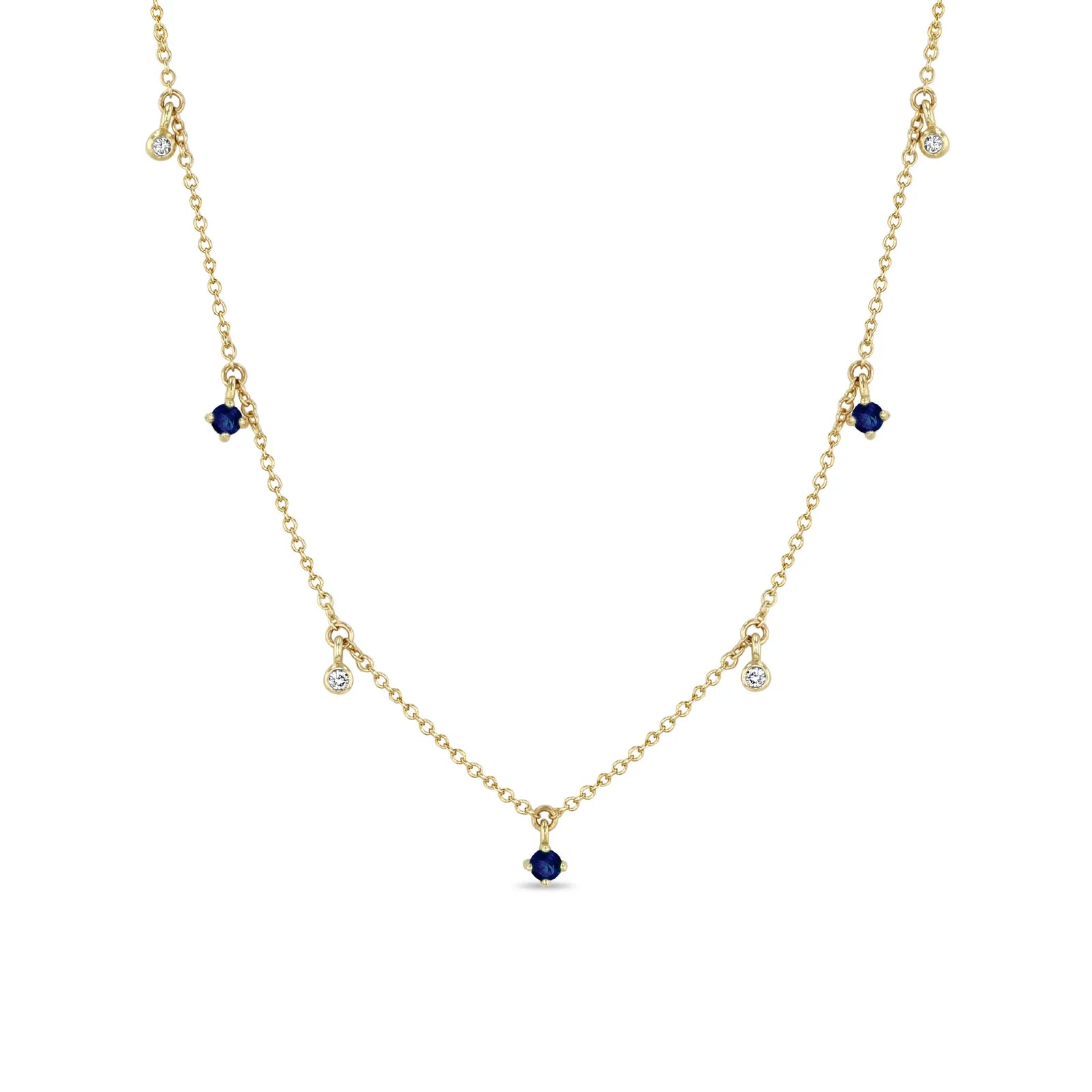 vintage platinum wedding band 14k Sapphire and Diamond Necklace