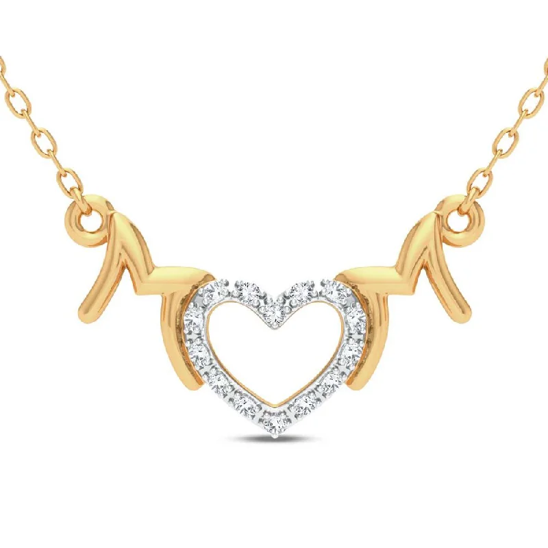 minimalist wedding band set 10K 0.06ct Diamond Necklace