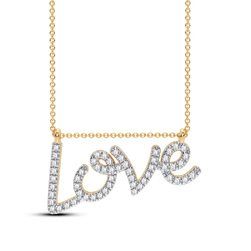 vintage lock and key necklace 10K 0.12CT Diamond Necklace