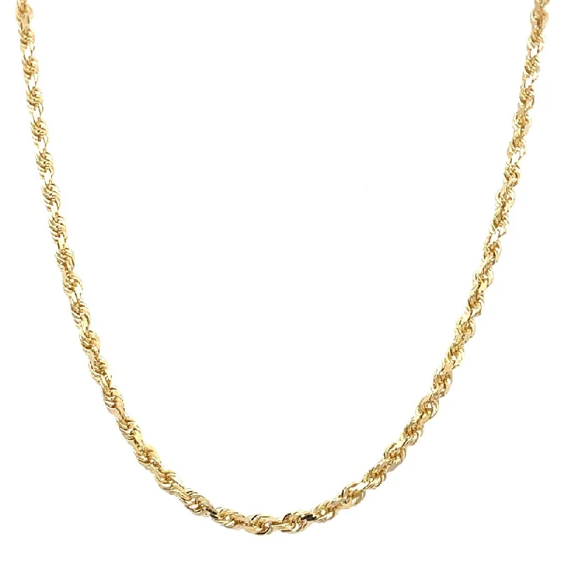 real smoky quartz pendant 10K Gold Diamond Cut Rope Chain Necklace