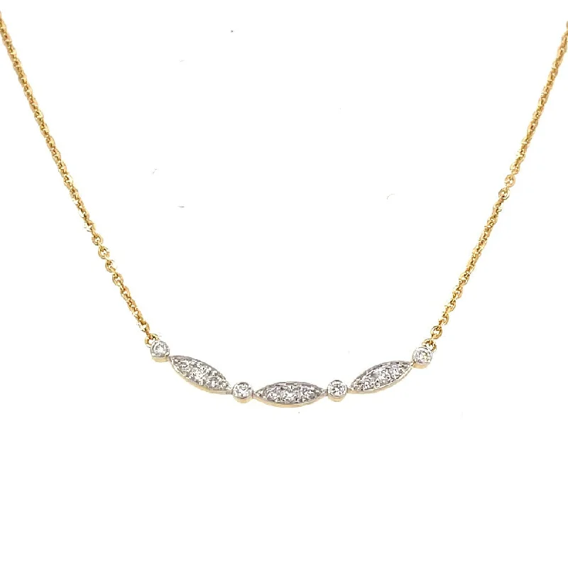 minimalist threader earrings gold Flourish by Fernbaugh's 10K Gold Lab Grown Diamond Fashion Necklace
