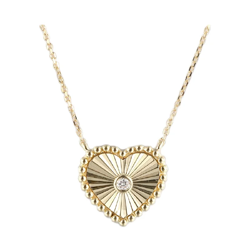 vintage citrine ring 10K Yellow Gold Heart Pendant with Diamond Accent