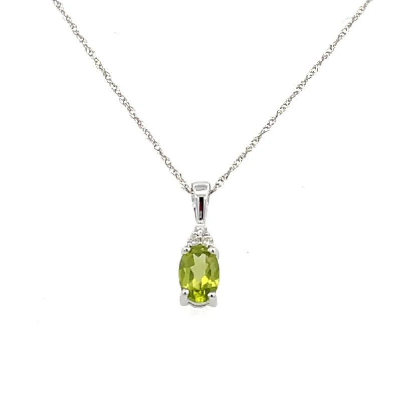 handmade copper wire ring 10KW Peridot and Diamond Necklace 1/50 CTW