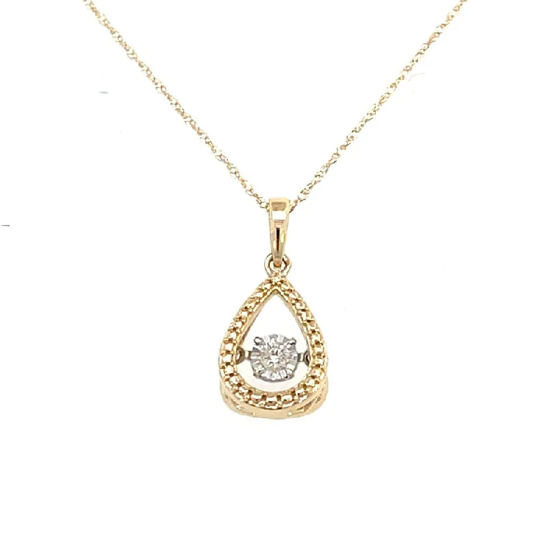 bold gothic skull necklace 10KY Rhythm of Love Pendant 1/20 CTW