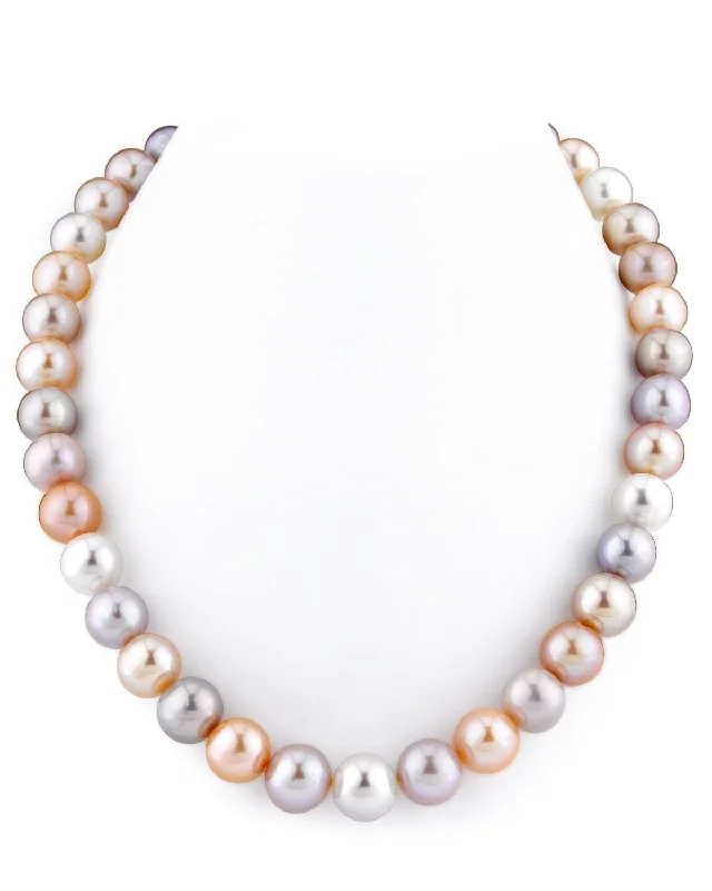 vintage art deco sapphire ring 10.5-11.5mm Freshwater Multicolor Pearl Necklace - AAA Quality