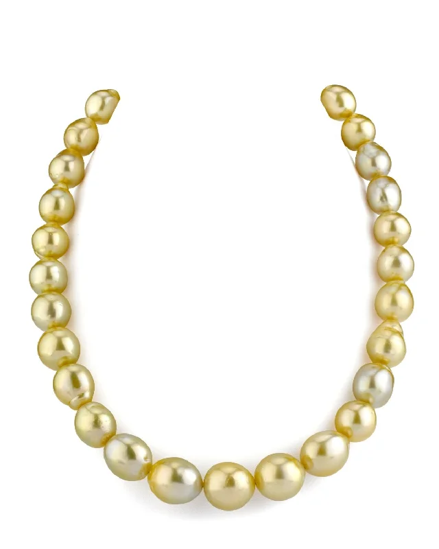 rose gold snake chain bracelet 11-14mm Drop-Shape Golden South Sea Pearl Necklace - AAA Quality