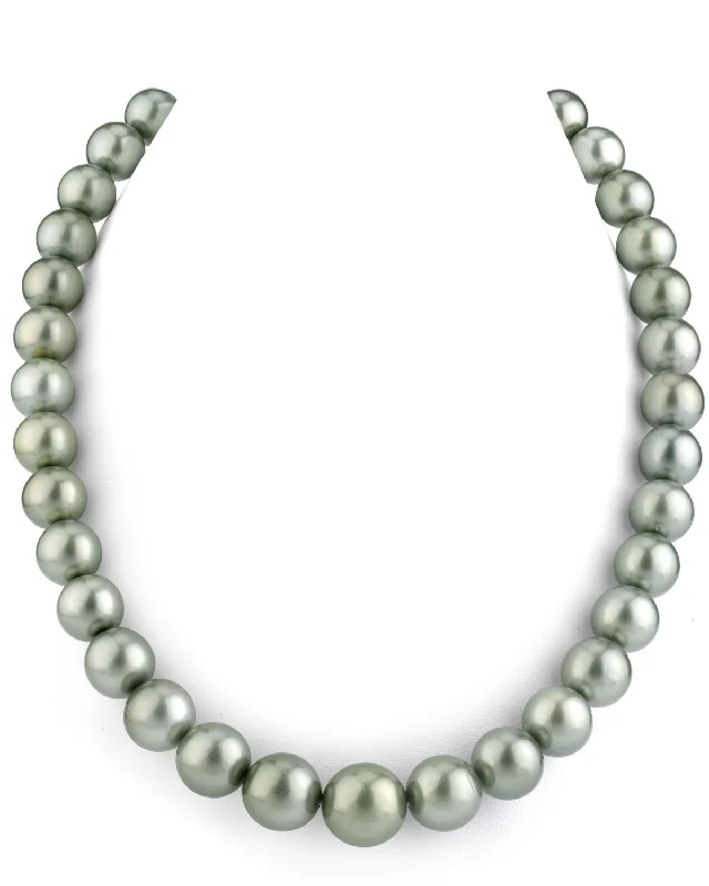 men’s beaded bracelet with charms 11-13mm Silver Tahitian South Sea Pearl Necklace - AAA Quality