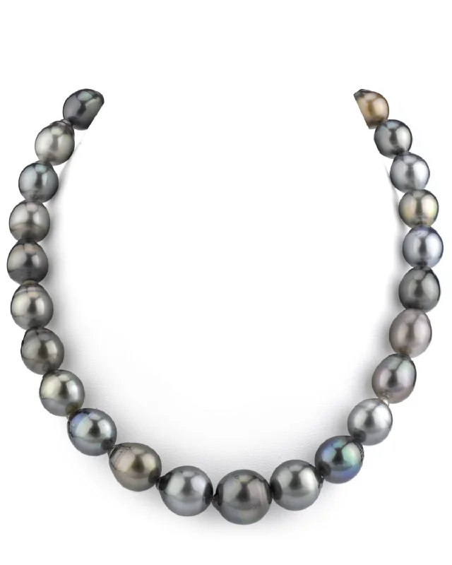 personalized engraved signet ring Multi-Color Drop-Shape Tahitian Pearl Necklace, 11.0-14.0mm