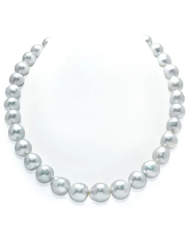 bold Cuban link bracelet men White South Sea Baroque Pearl Necklace, 11.0-14.0mm