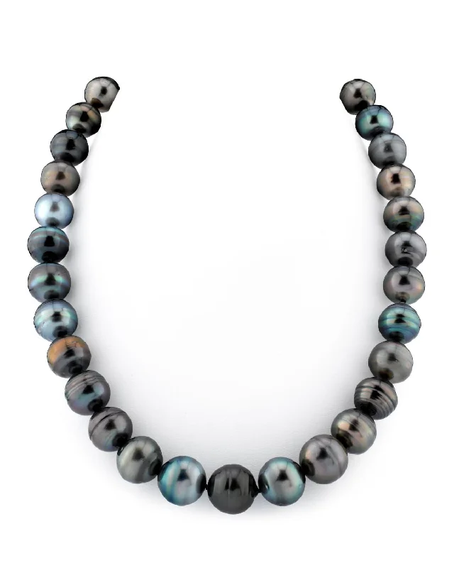 braided gold chain bracelet Multi-Color Tahitian Circled Baroque Pearl Necklace, 12.0-14.0mm