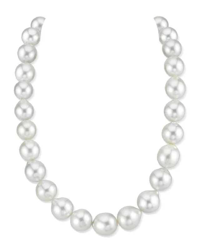 dainty rose gold chain bracelet White South Sea Baroque Pearl Necklace, 13.0-15.0mm