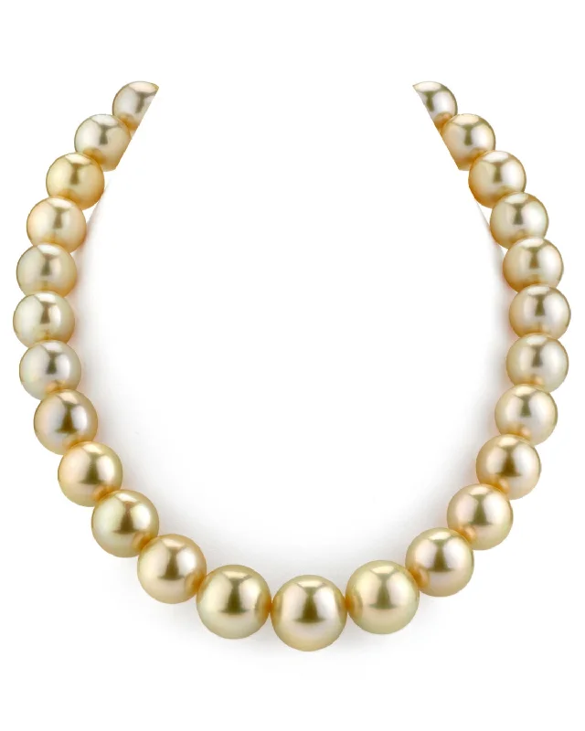 diamond tennis bracelet real Golden South Sea Pearl Necklace, 14.0-16.0mm - AAA/Gem Quality