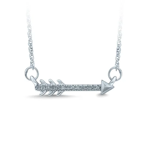 dainty feather charm necklace 14K 0.03CT Diamond Pendant WITH CHAIN