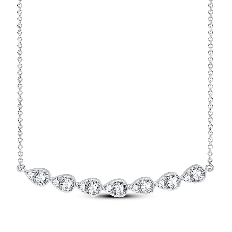 handmade silk thread earrings 14K 0.33CT Diamond Necklace