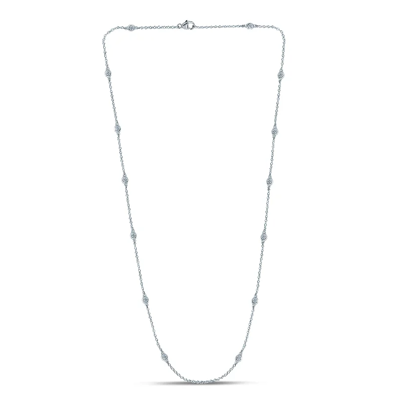 infinity heart necklace personalized 14K 0.42CT Diamond CHAIN