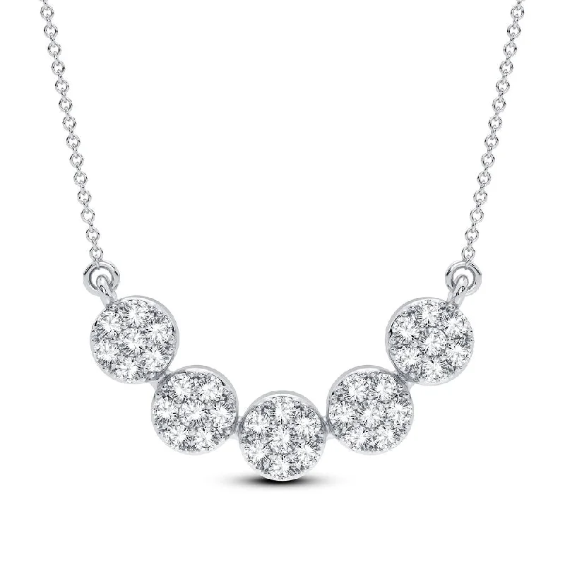 delicate marquise diamond band 14K 0.75CT Diamond Necklace