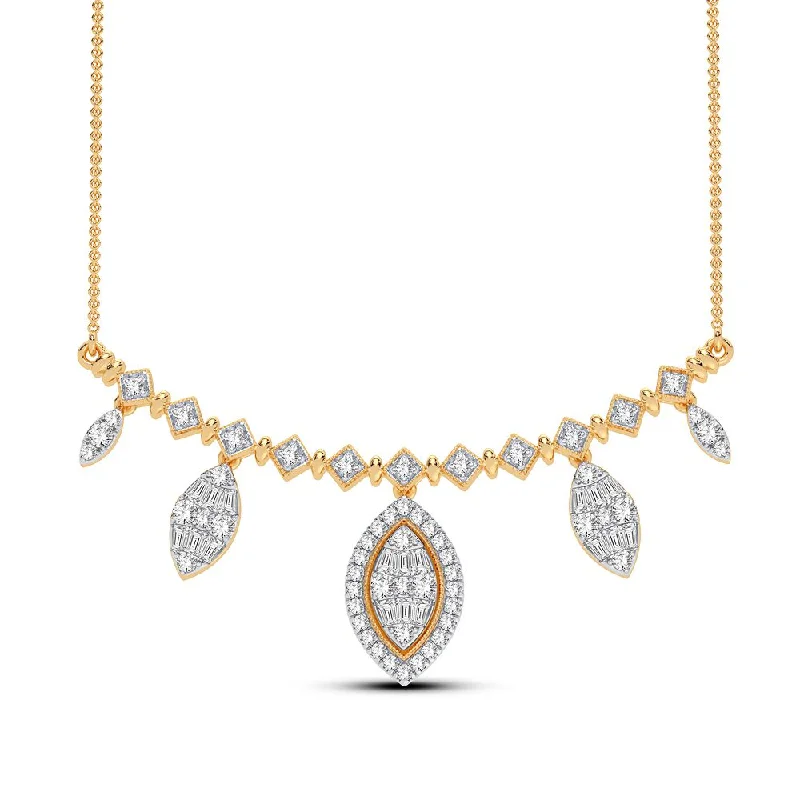 white topaz stacking rings 14K 0.83CT Diamond Necklace