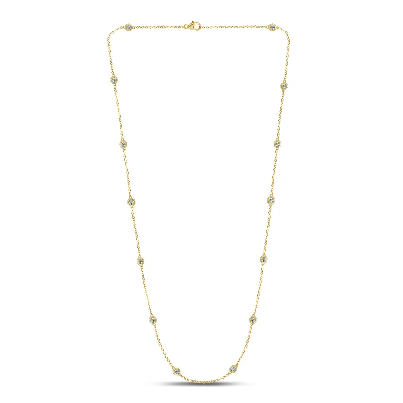 multi-gemstone eternity band 14K 1.00CT Diamond CHAIN