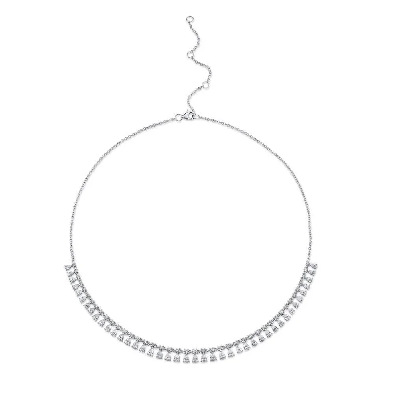 opal gemstone halo ring 14K White Gold Diamond Pear Drop Necklace