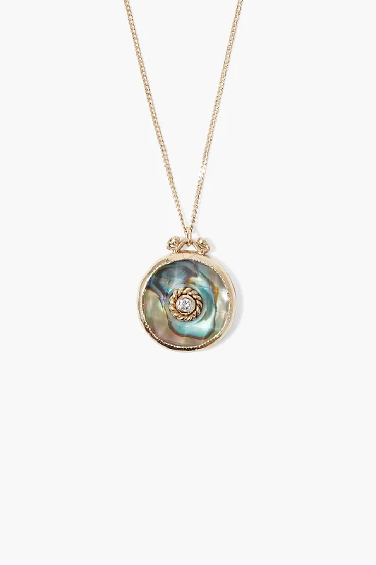 dainty rose gold anklet 14k Gold Abalone and Diamond Necklace