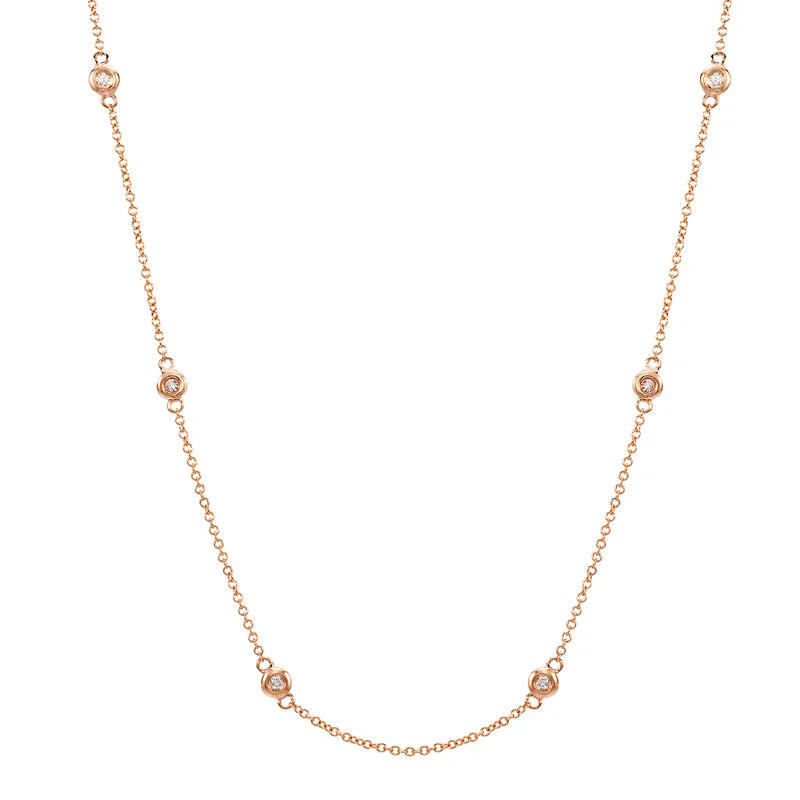 white gold infinity ring 14k Rose Gold Diamonds by the Yard Necklace