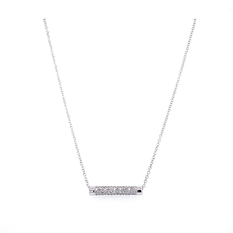 white opal engagement ring 14K White Gold Diamond Tube Necklace