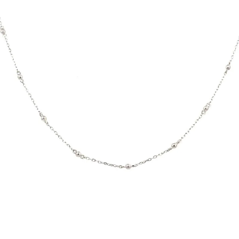 natural amethyst necklace 14K White Gold Tiny Dots Necklace | Aurelie Gi