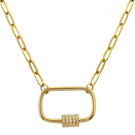 ruby and diamond engagement ring 14K Yellow Diamond Carabiner Link Chain Necklace