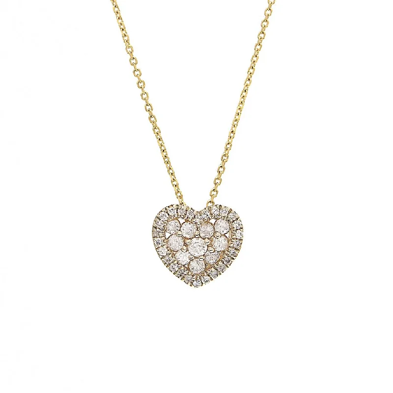 unique gemstone cocktail ring 14k Yellow Diamond Heart Necklace