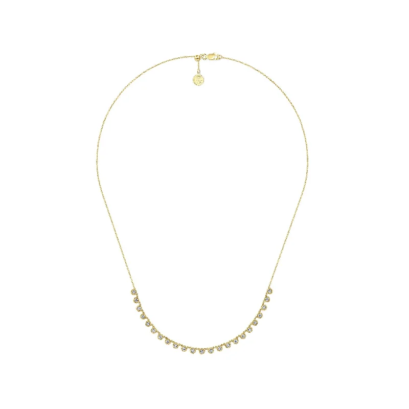 celestial galaxy planet necklace 14K Yellow Gold Diamond Choker Adjustable Necklace