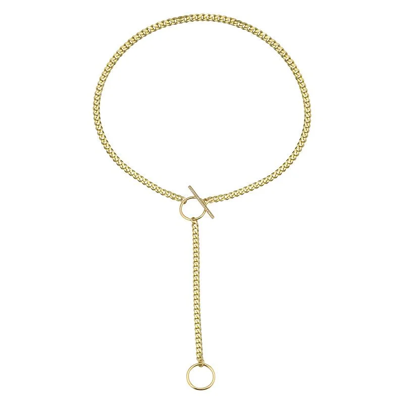 men’s braided leather bracelet 14K Yellow Gold Diamond Cuban Link Lariat Necklace