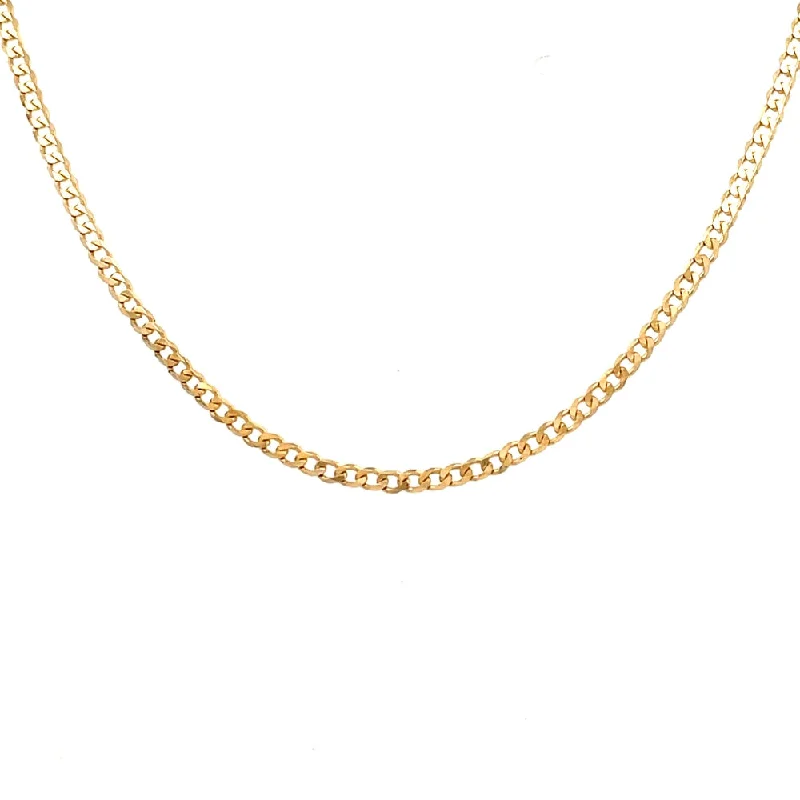 classic diamond hoop earrings 14K Yellow Gold Diamond Cut Curb Chain Necklace | Fernbaugh's Jewelers