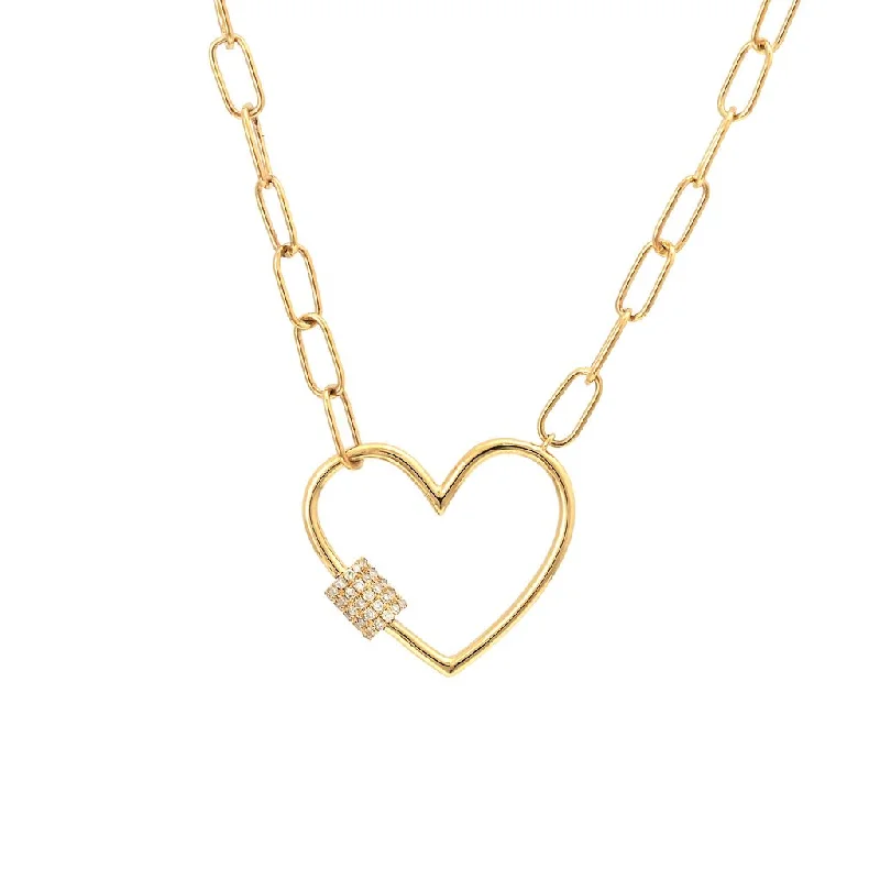 men’s woven leather bracelet 14K Yellow Gold Diamond Heart Charm Necklace