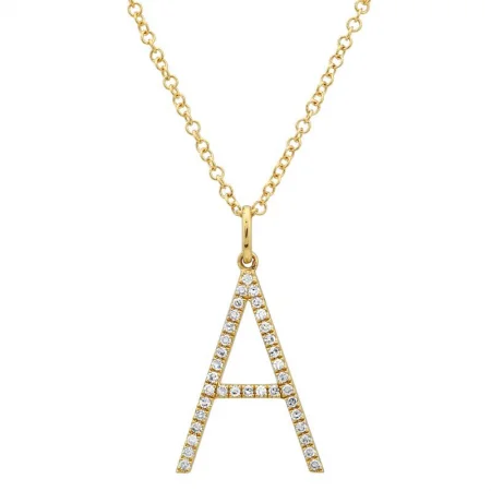 zodiac constellation bracelet silver 14K Yellow Gold Modern Diamond Initial Necklace