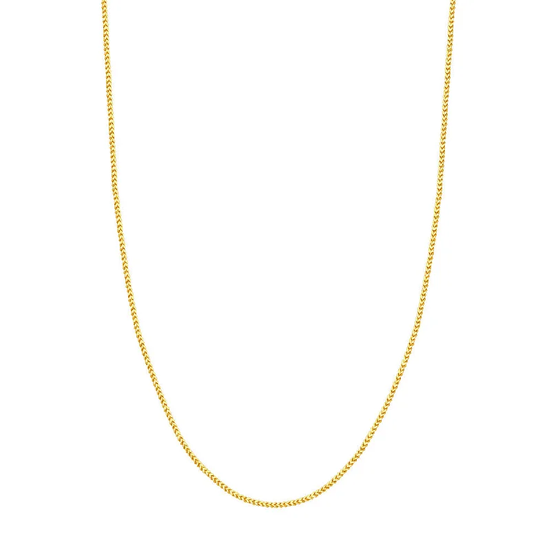handmade leather pendant necklace 14K Yellow Gold Round Franco Chain