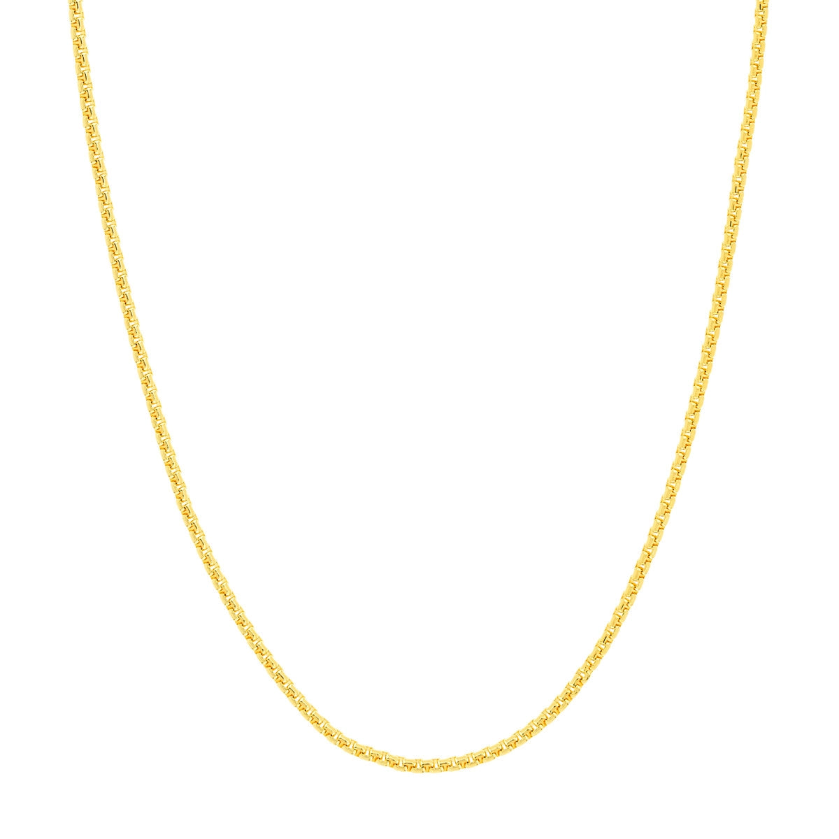 dainty ruby stacking rings 14k Yellow Gold Solid Round Box Chain