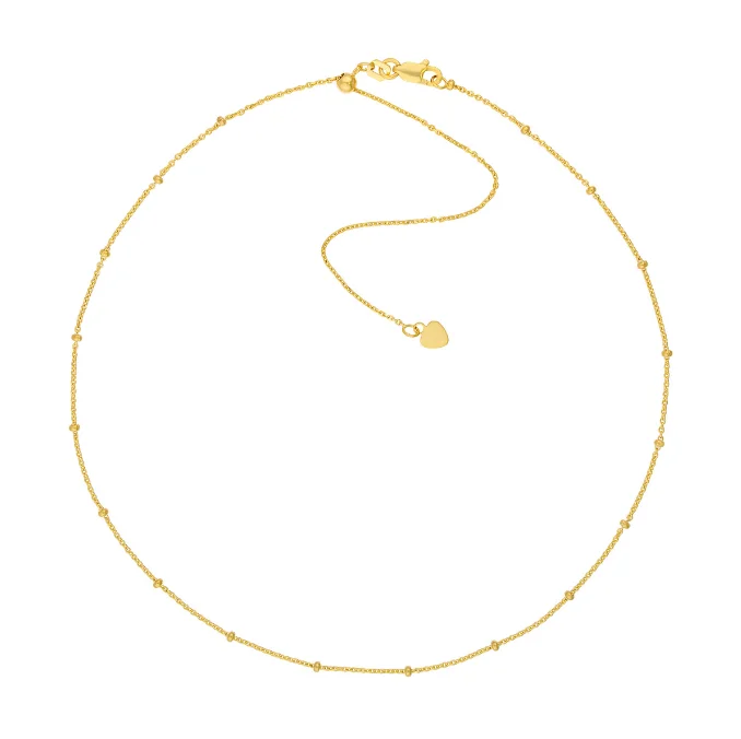 sterling silver lotus ring 14K Yellow Gold Saturn Chain Choker