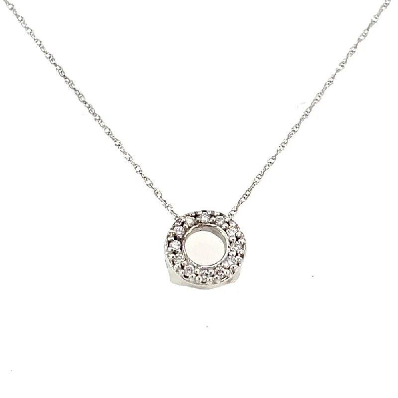 tiny diamond cross necklace 14KW Diamond Circle Pendant .15 CTW | Fernbaugh's Jewelers