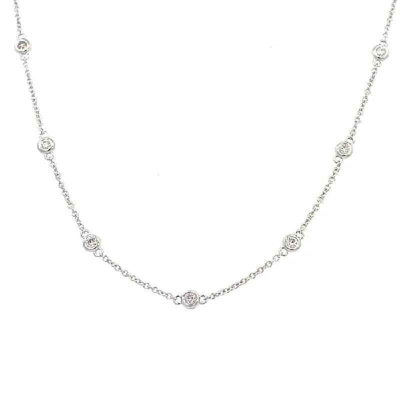 unique zodiac constellation necklace 14KW Diamonds by the Yard Necklace .53 CTW