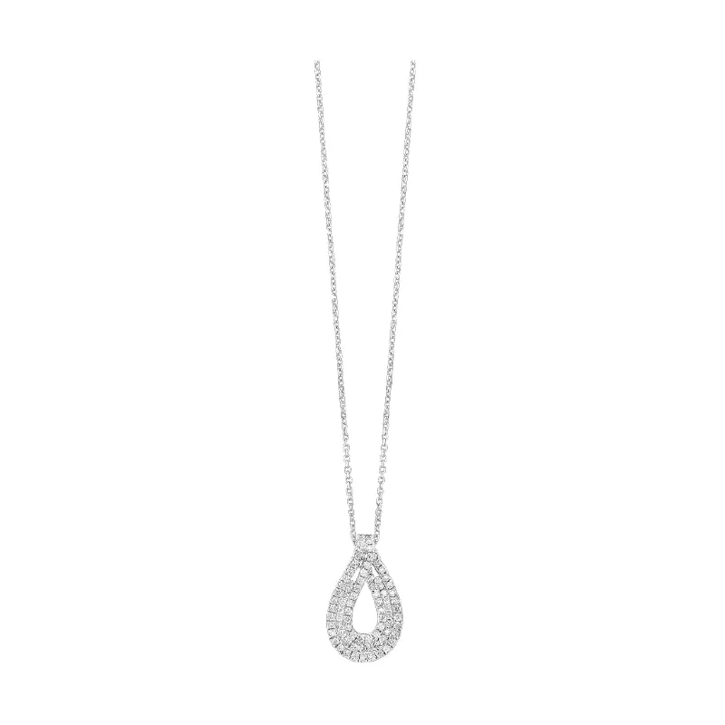 real opal engagement ring 14KW Double Loop Diamond Teardrop Pendant