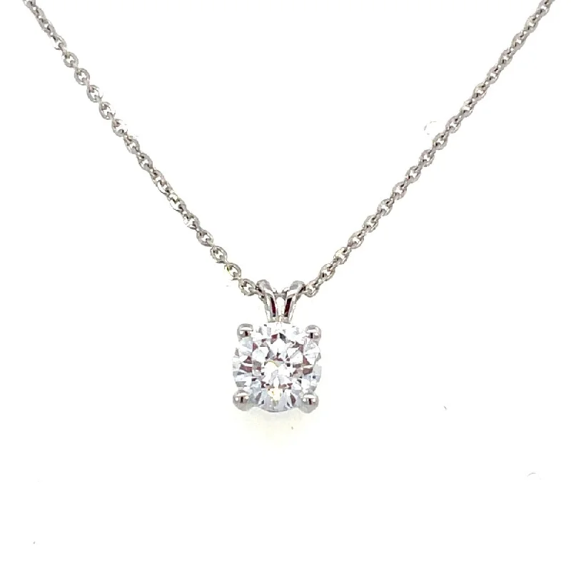 modern geometric earrings gold Flourish by Fernbaugh's 14KW Gold Lab Grown Diamond Solitaire Pendant